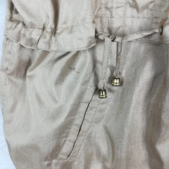 Outbrook Womens Jacket Windbreaker Gold Lightweight Snap Front Collared Plus 1X - Picture 10 of 13